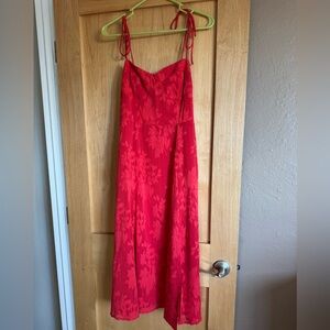 Lulu's Vibrant Red Smocked Dress